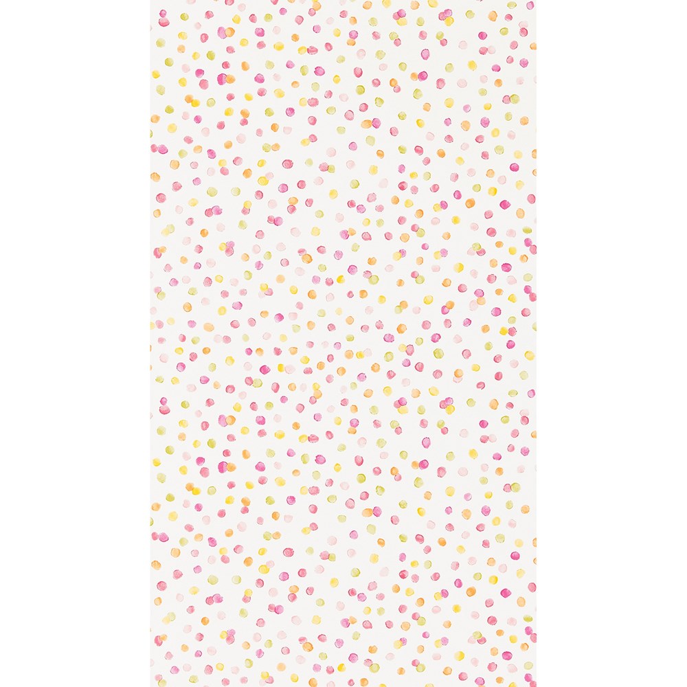 Lots Of Dots Wallpaper 111284 by Scion in Blancmange Raspberry Citrus